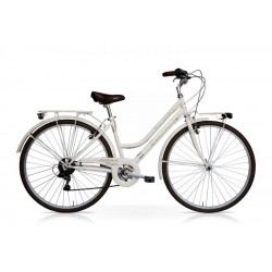 Country Bicycle 28 Femme 6V White Pearl Mercurius