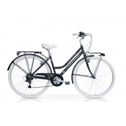 Country Bicycle 28 Woman 6V Black Mercurius