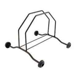 Easel bicycle rack with casters